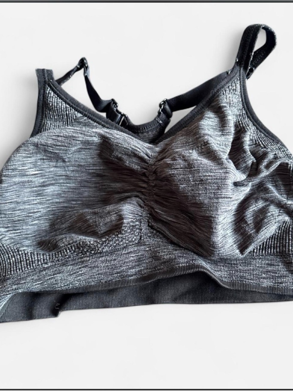 Old Navy Heathered Gray Seamless Support Sports Bra